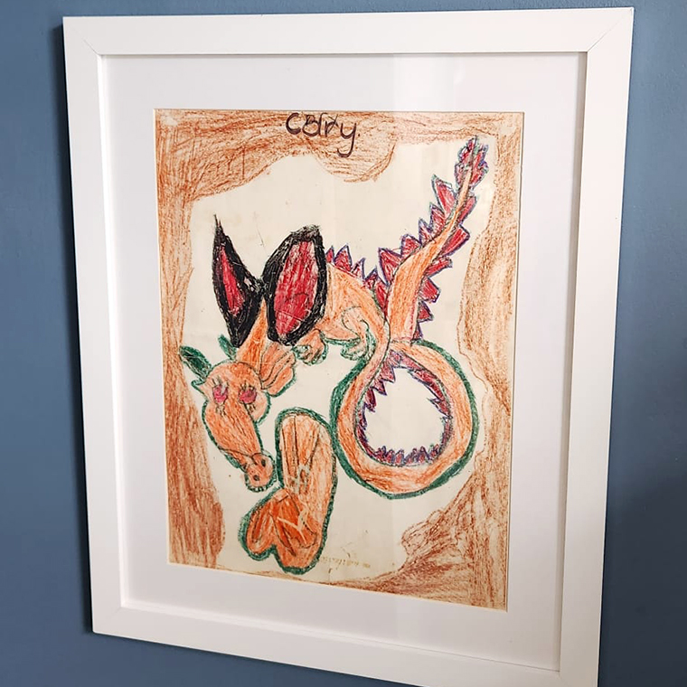Painting by Cary form Restory Studio when she was 6 yrs old